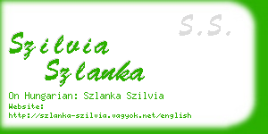 szilvia szlanka business card